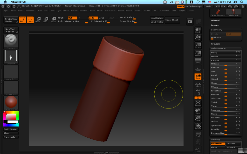 inflate zbrush