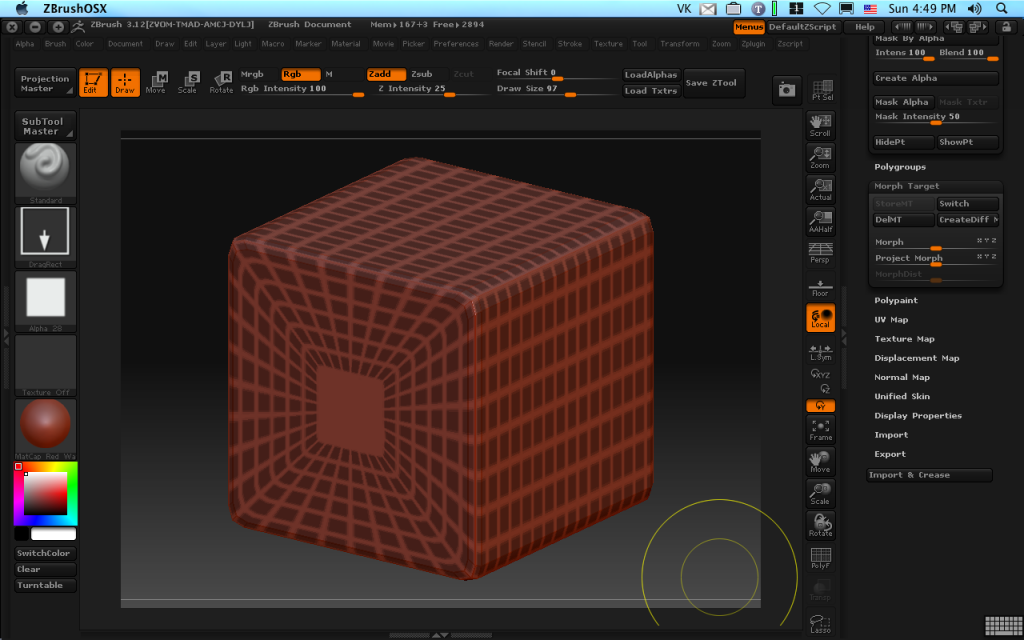 wireframe doesnt show zbrush