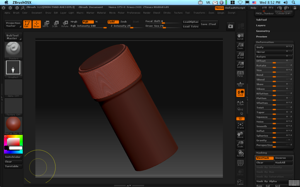 how to get rid of poles in zbrush